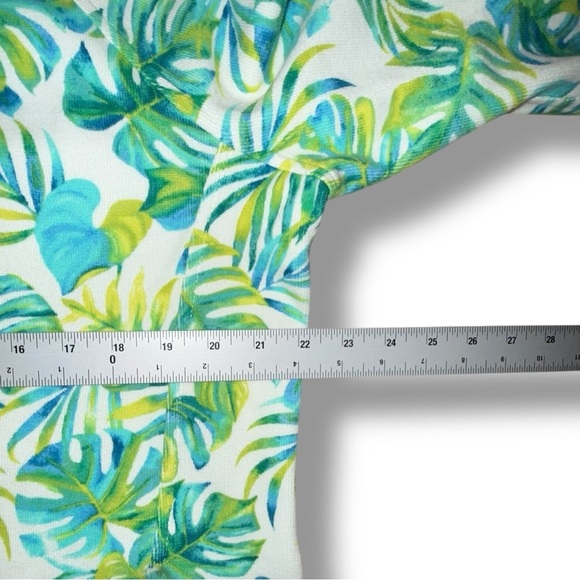 TOMMY BAHAMA Aruba La Playa Palms Full-Zip Sweatshirt - XL White/Green - Picture 7 of 15